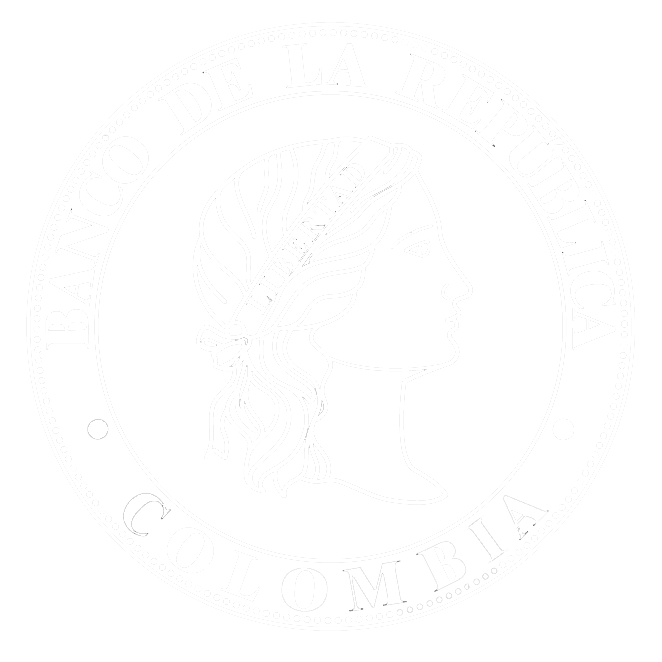 Logo en color blanco del Banco de la República