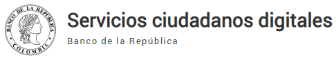 Logo en color negro del Banco de la República